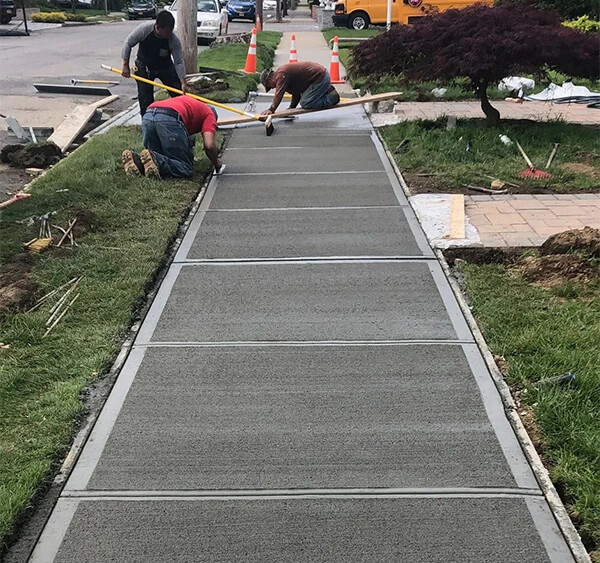 Sidewalk installation